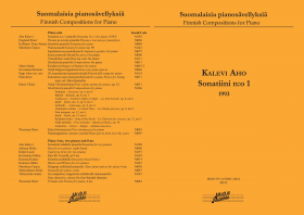 Aho Kalevi: Sonatiini n:o 1 pianolle (1993)